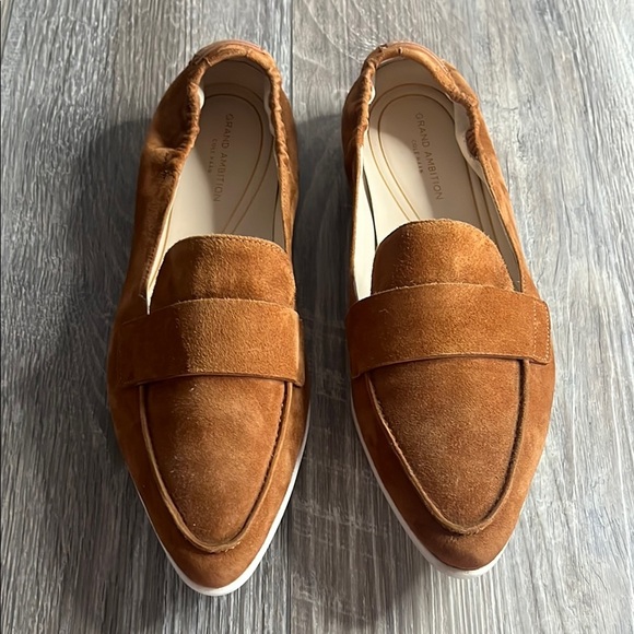 Cole Haan Grand Ambition Brown Loafers with Classic Strap Design